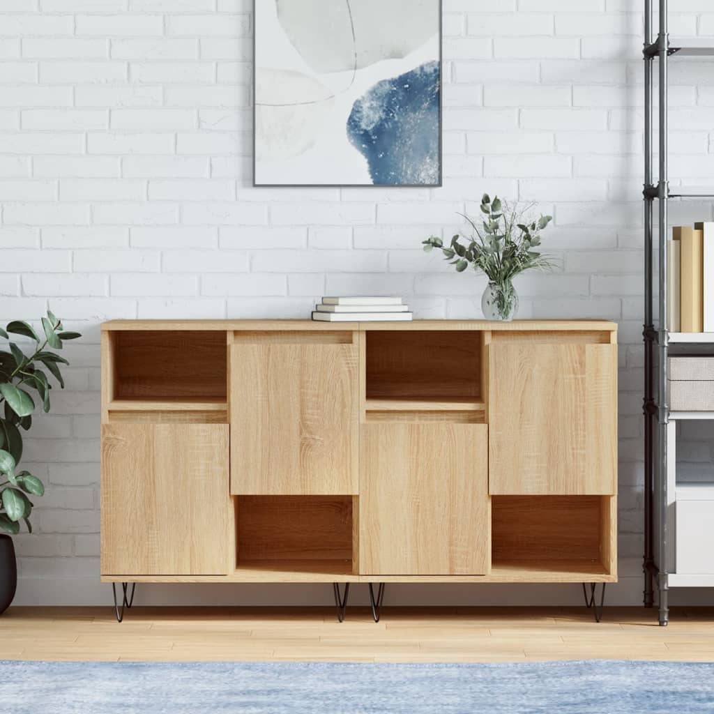 Buffets 2 pcs chêne sonoma bois d'ingénierie - XIOS