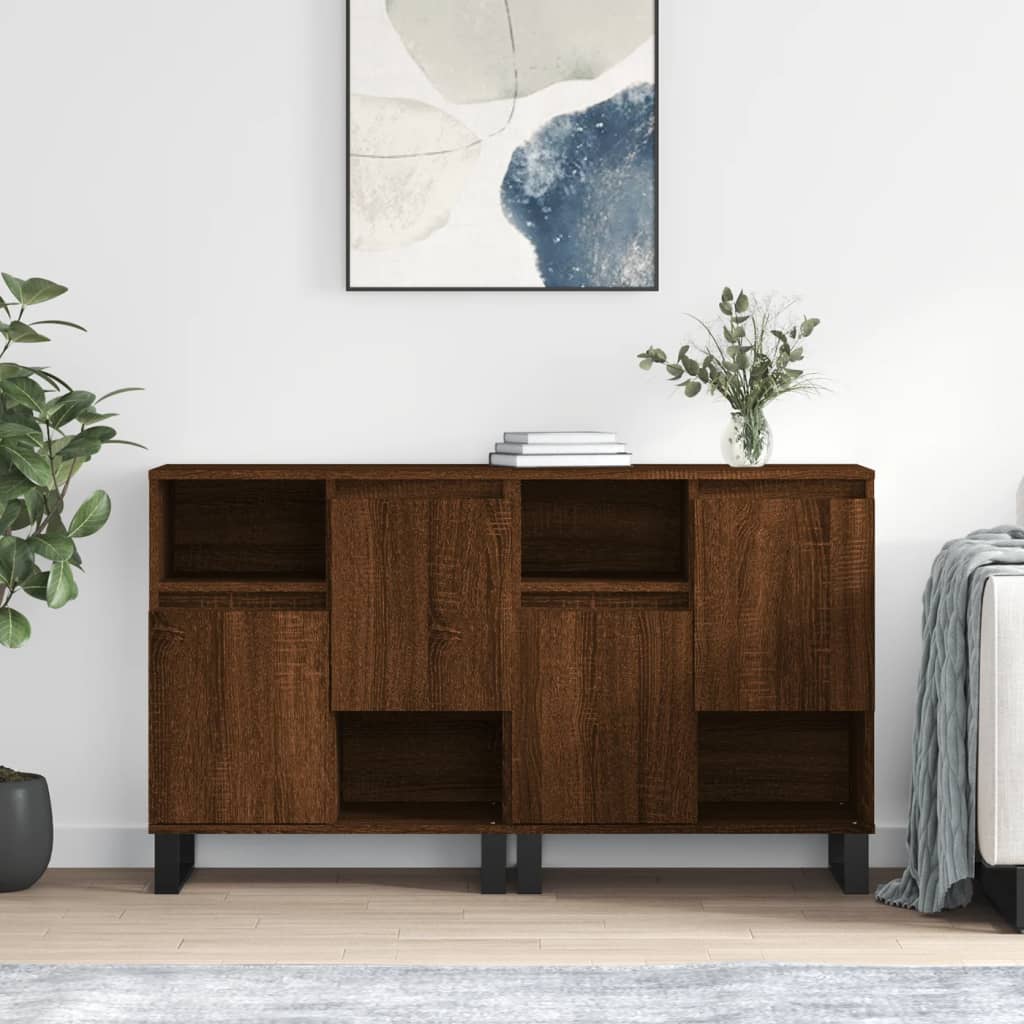 Buffets 2 pcs chêne marron bois d'ingénierie - XIOS