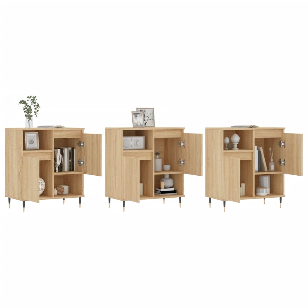 Buffets 3 pcs Chêne sonoma Bois d'ingénierie - XIOS