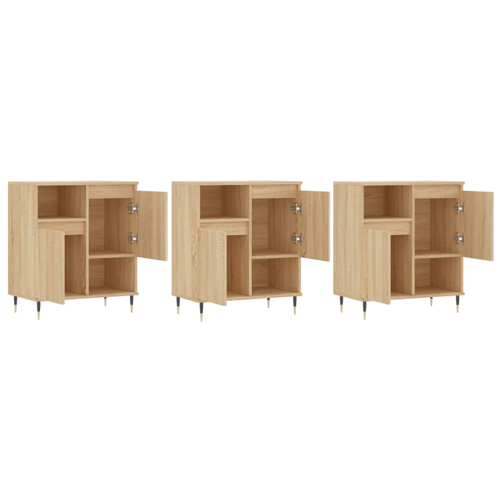 Buffets 3 pcs Chêne sonoma Bois d'ingénierie - XIOS