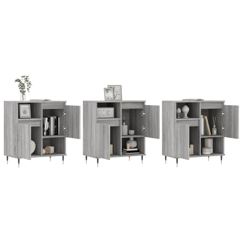 Buffets 3 pcs Sonoma gris Bois d'ingénierie - XIOS