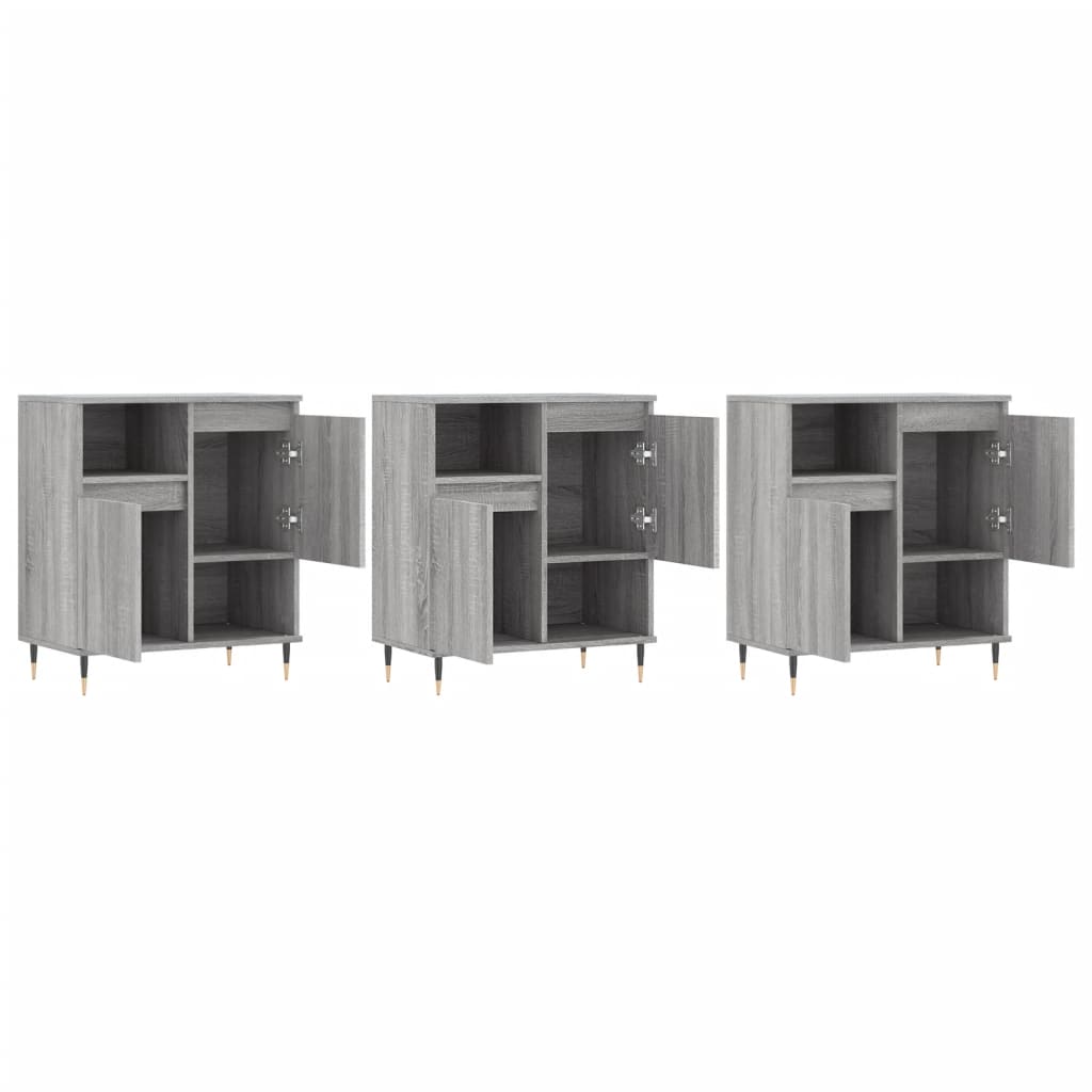 Buffets 3 pcs Sonoma gris Bois d'ingénierie - XIOS