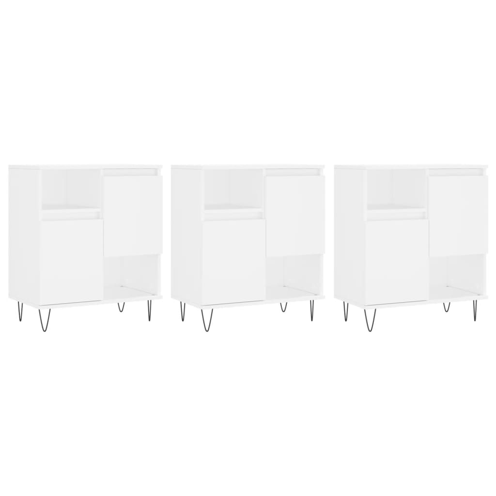 Buffets 3 pcs Blanc Bois d'ingénierie - XIOS