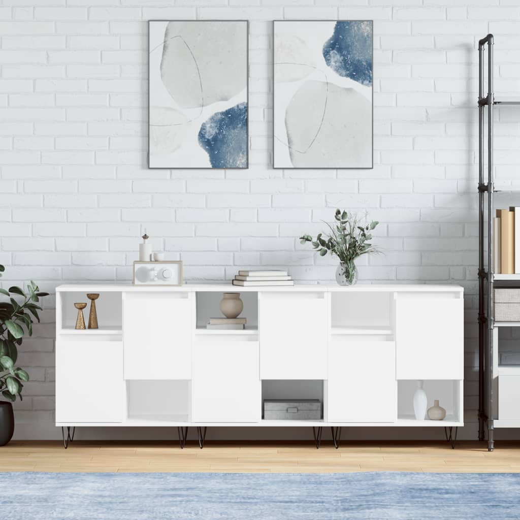 Buffets 3 pcs Blanc Bois d'ingénierie - XIOS