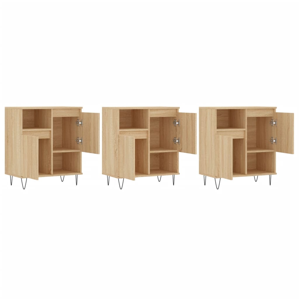 Buffets 3 pcs Chêne sonoma Bois d'ingénierie - XIOS