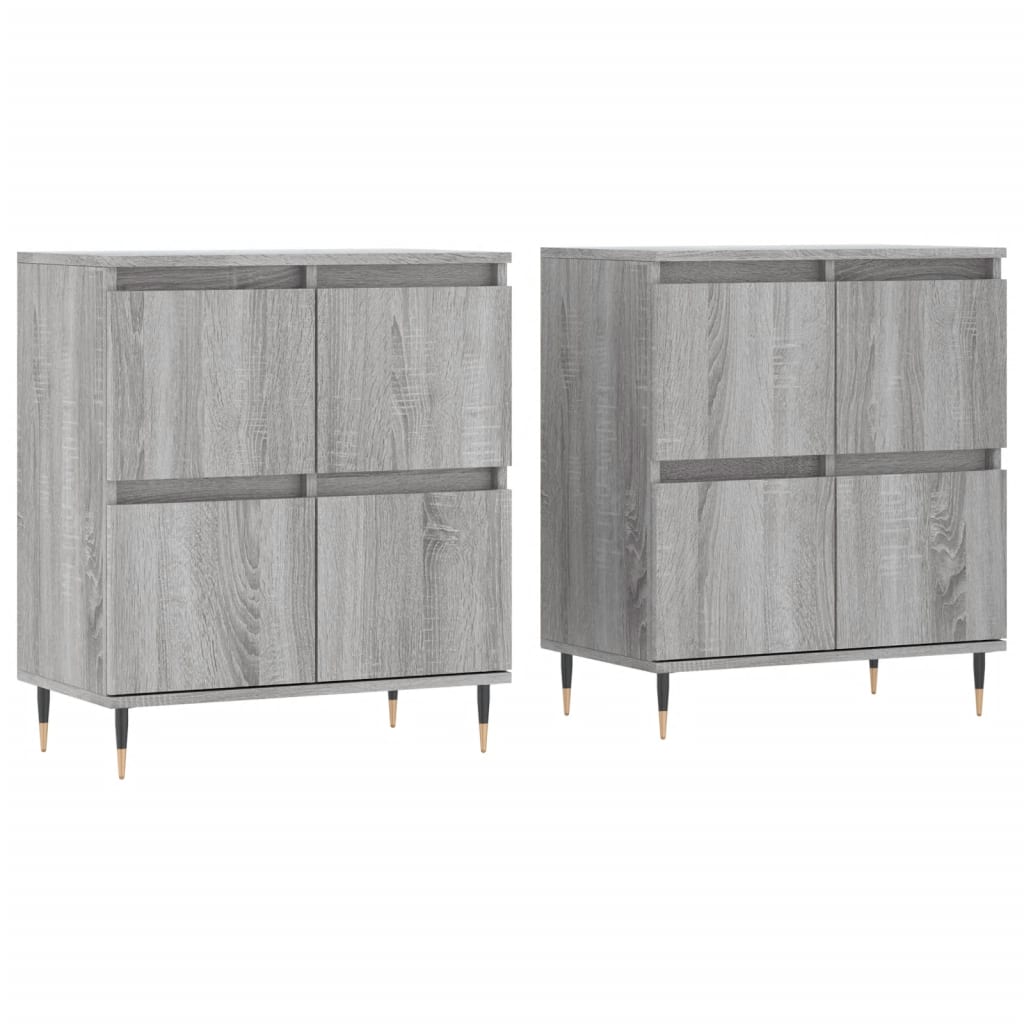 Buffets 2 pcs sonoma gris bois d'ingénierie - XIOS