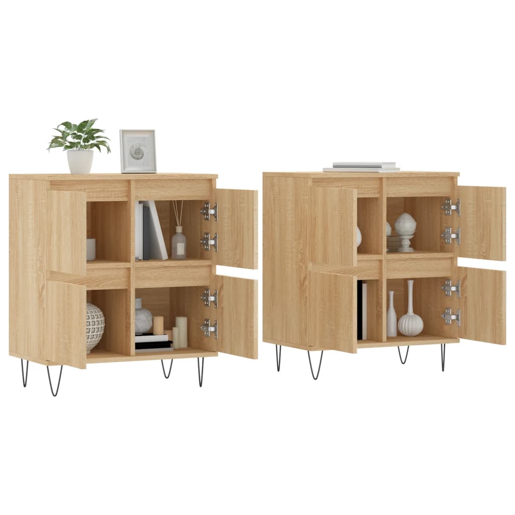 Buffets 2 pcs chêne sonoma bois d'ingénierie - XIOS