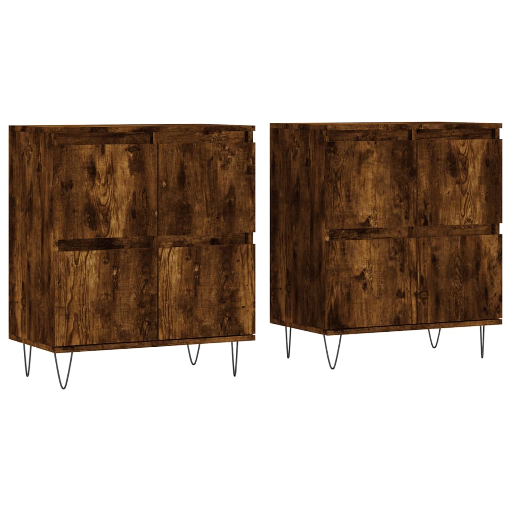 Buffets 2 pcs chêne fumé bois d'ingénierie - XIOS