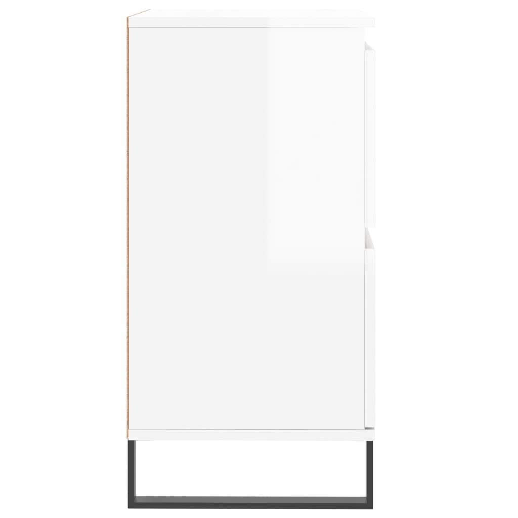 Buffets 2 pcs blanc brillant bois d'ingénierie - XIOS