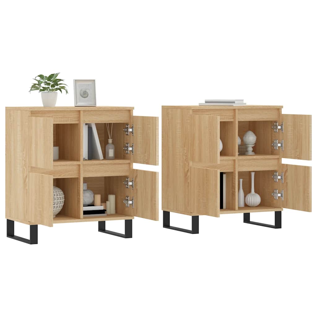 Buffets 2 pcs chêne sonoma bois d'ingénierie - XIOS