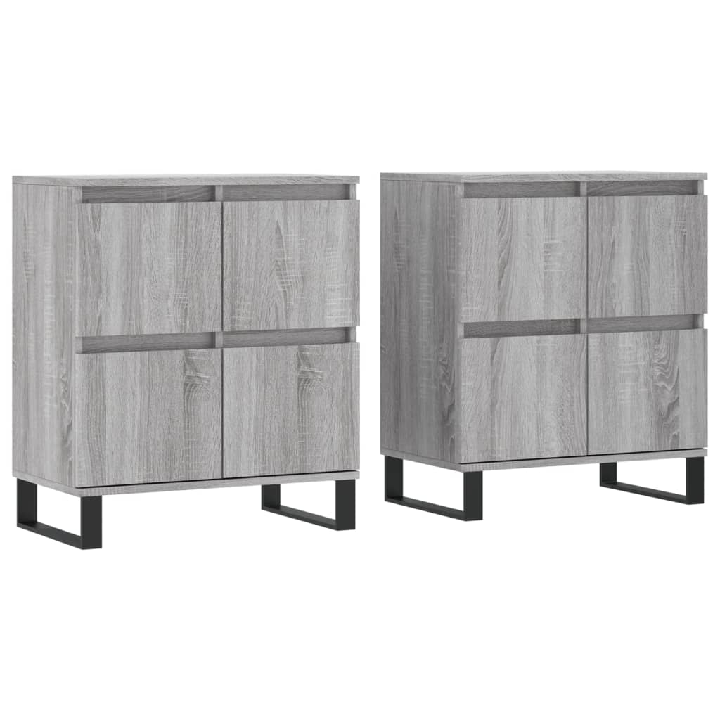 Buffets 2 pcs sonoma gris bois d'ingénierie - XIOS