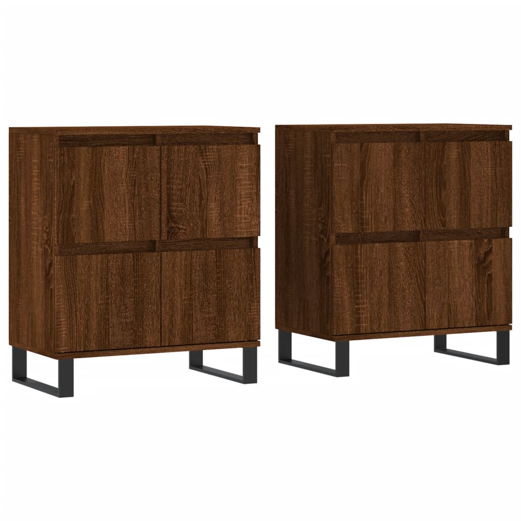 Buffets 2 pcs chêne marron bois d'ingénierie - XIOS