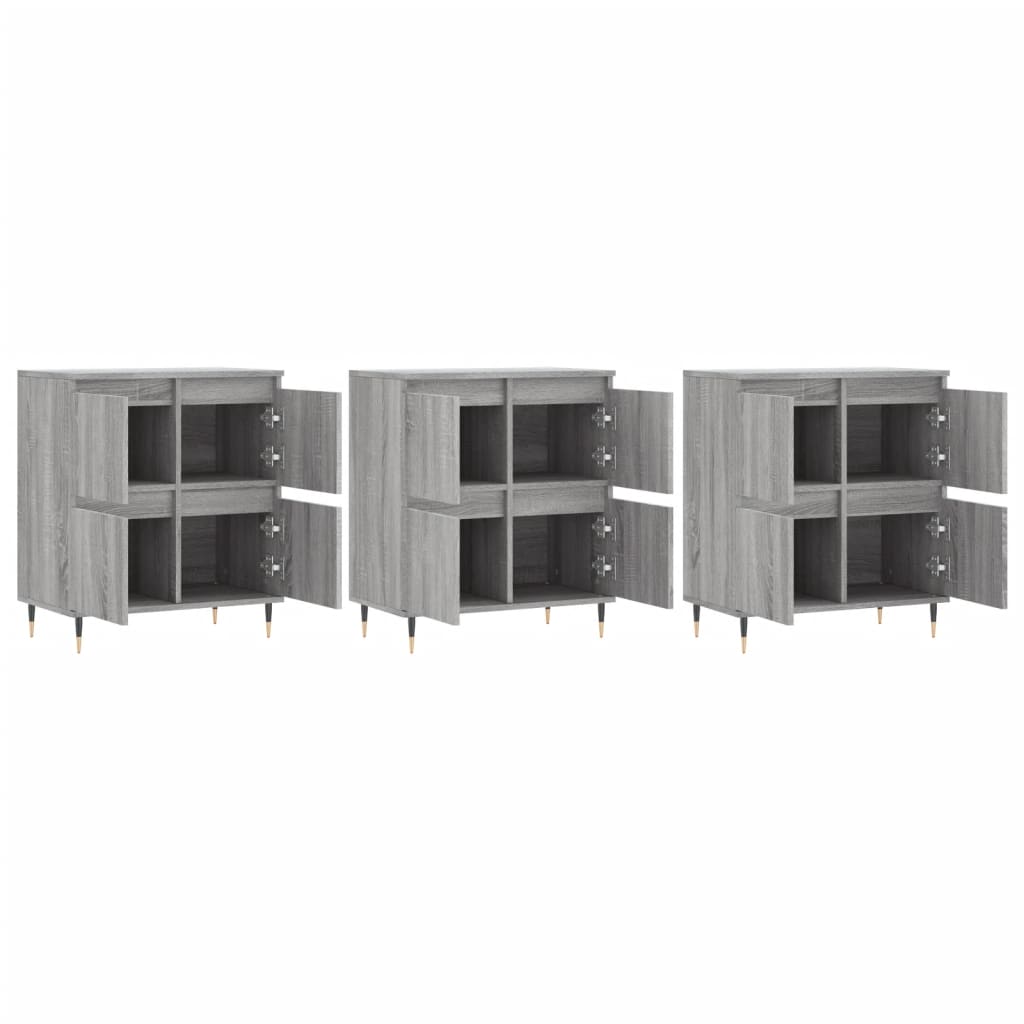 Buffets 3 pcs Sonoma gris Bois d'ingénierie - XIOS
