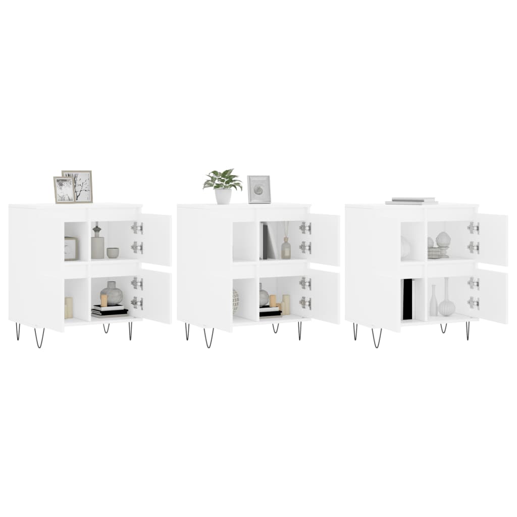 Buffets 3 pcs Blanc Bois d'ingénierie - XIOS