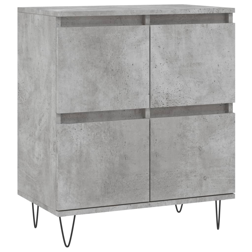 Buffets 3 pcs gris béton bois d'ingénierie - XIOS