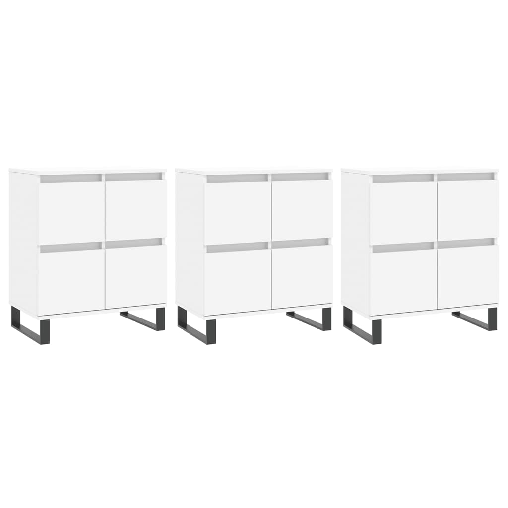 Buffets 3 pcs Blanc Bois d'ingénierie - XIOS