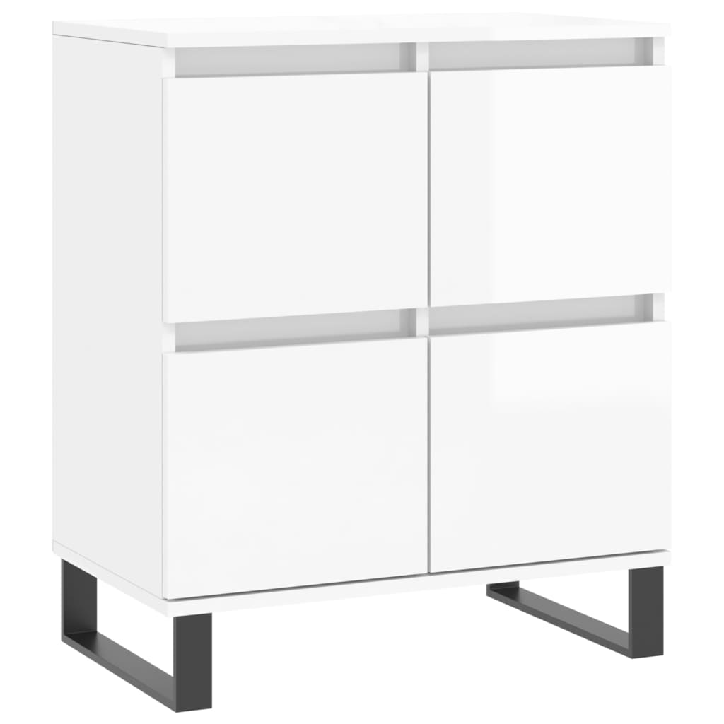 Buffets 3 pcs blanc brillant bois d'ingénierie - XIOS