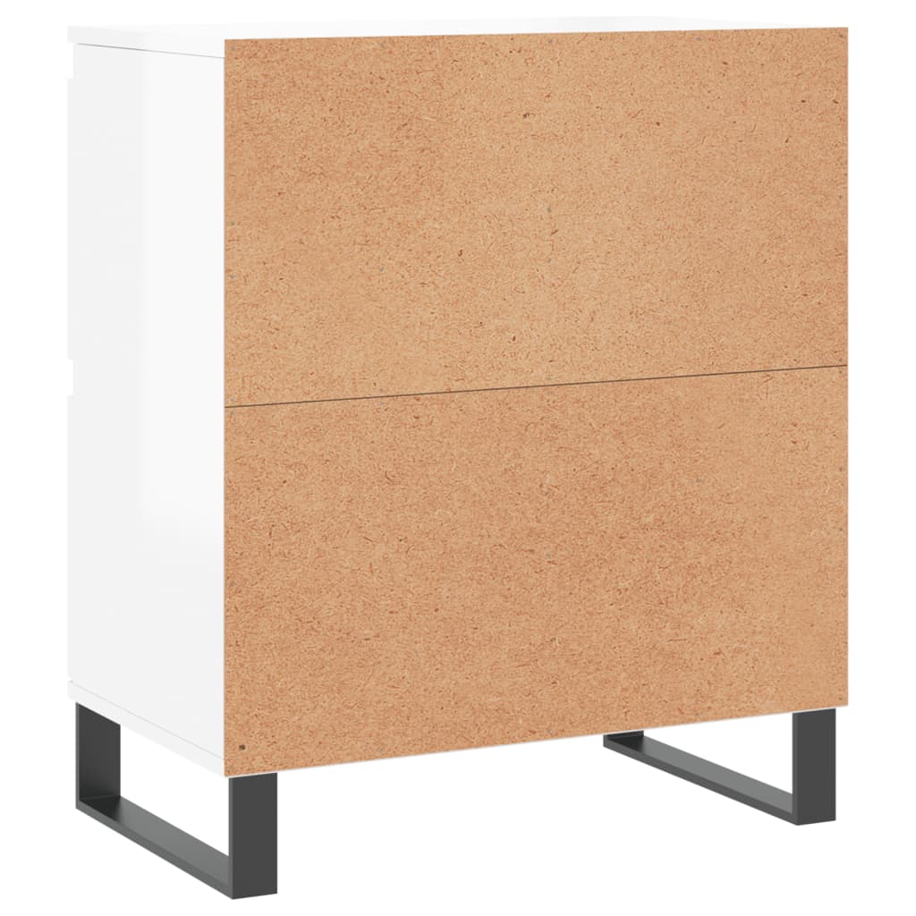 Buffets 3 pcs blanc brillant bois d'ingénierie - XIOS
