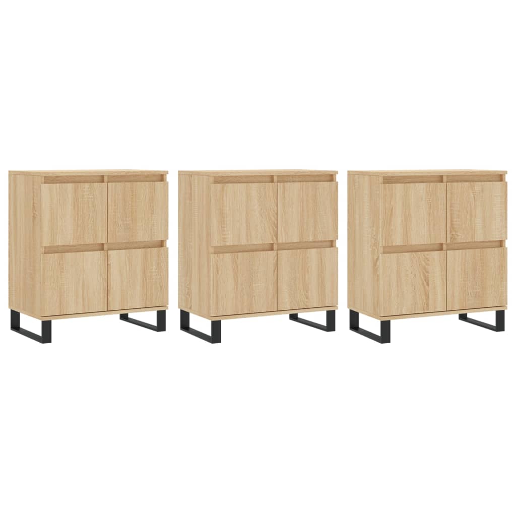 Buffets 3 pcs Chêne sonoma Bois d'ingénierie - XIOS