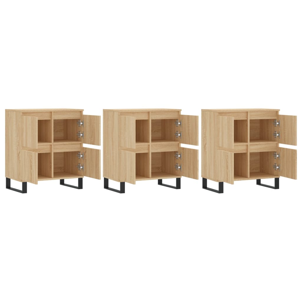 Buffets 3 pcs Chêne sonoma Bois d'ingénierie - XIOS