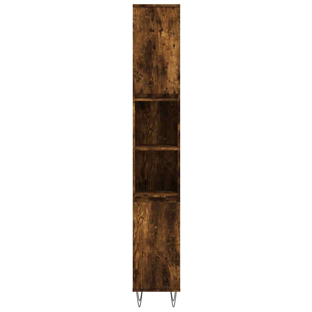 Ensemble de meubles de salle de bain 3 pcs Chêne fumé