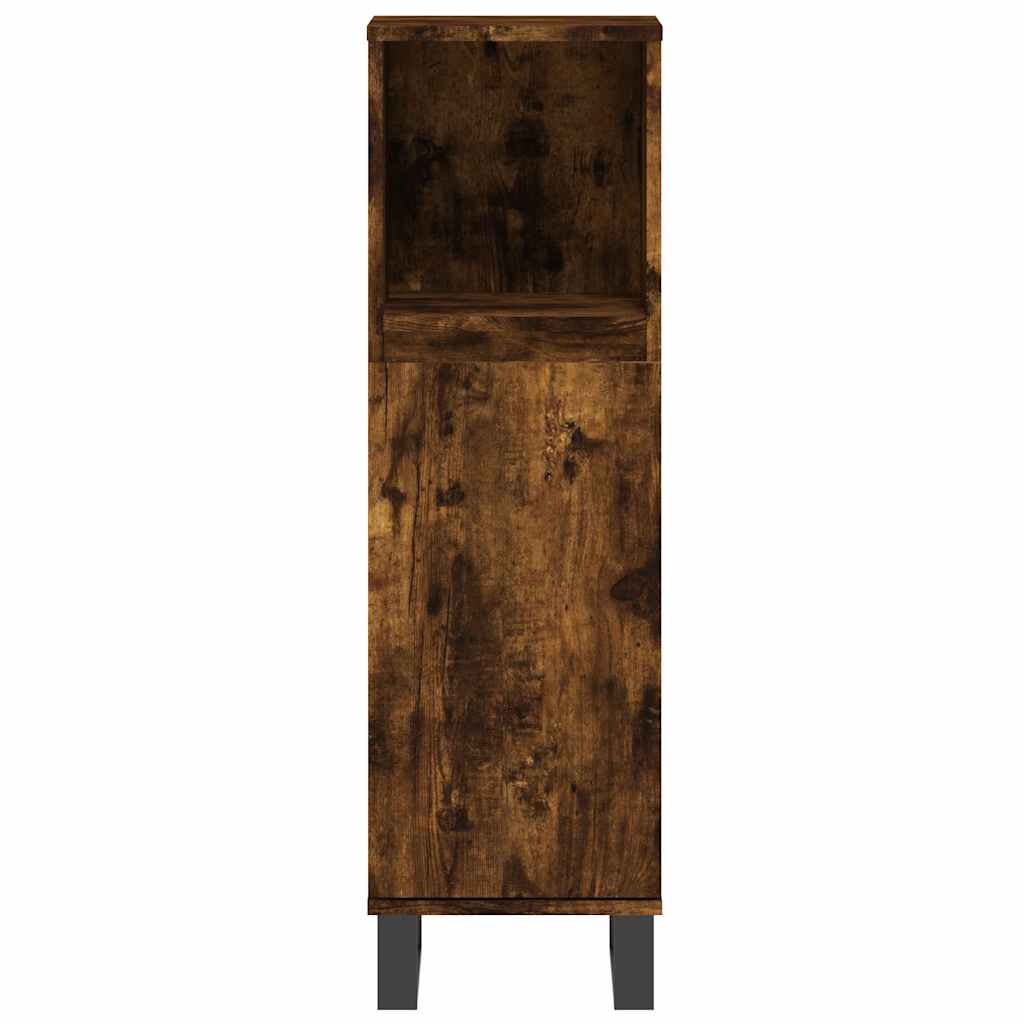 Ensemble de meubles de salle de bain 3 pcs Chêne fumé
