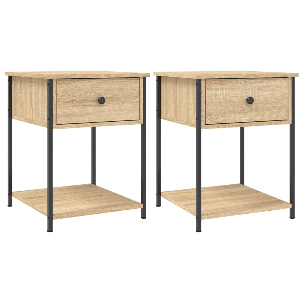 Tables de chevet 2 pcs chêne sonoma 44x45x58 cm bois ingénierie - XIOS