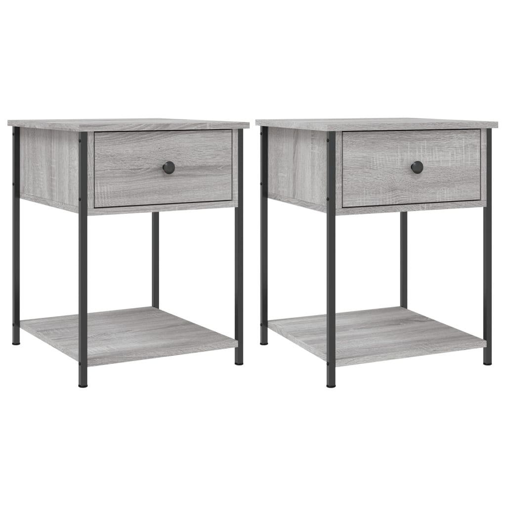 Tables de chevet 2 pcs sonoma gris 44x45x58 cm bois ingénierie - XIOS
