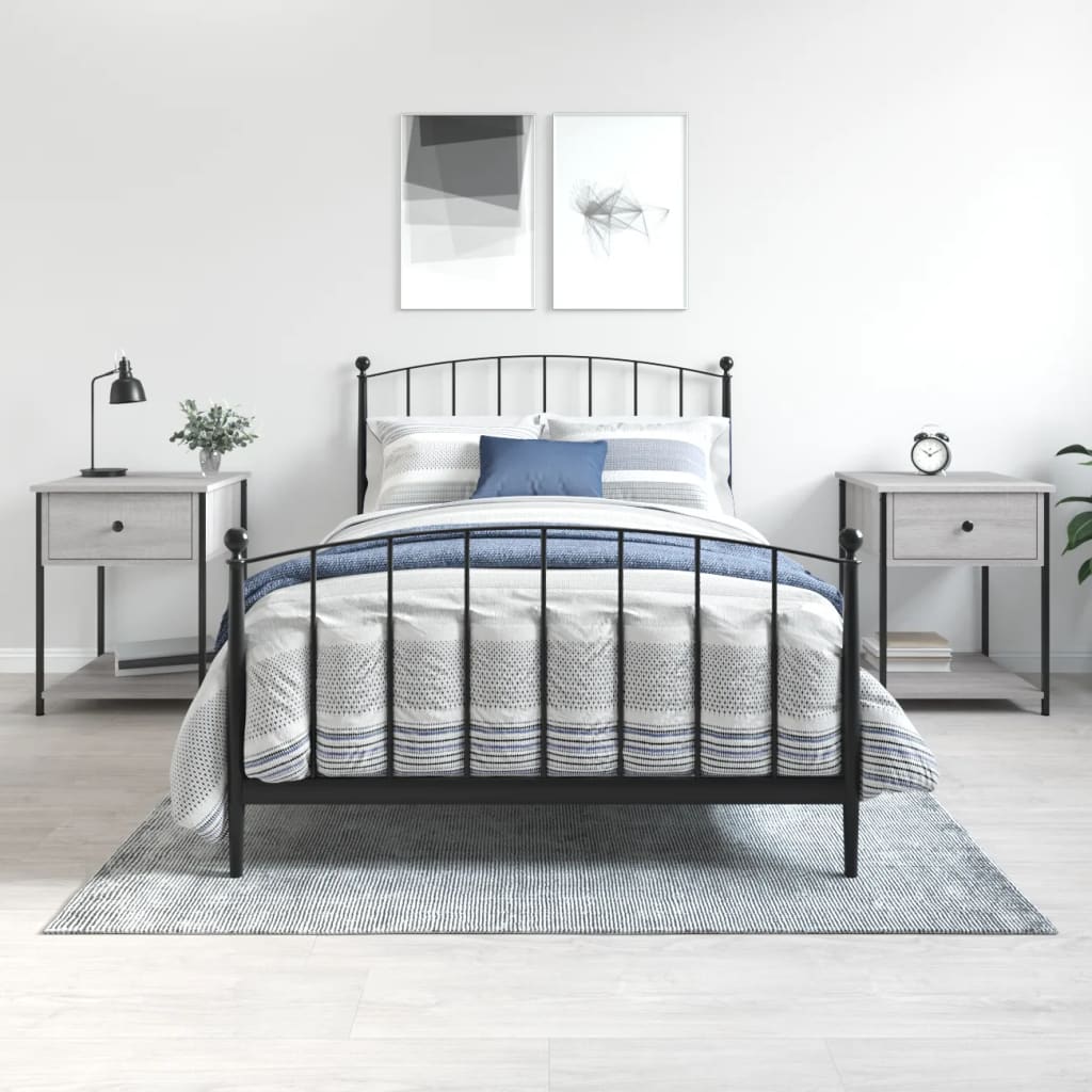 Tables de chevet 2 pcs sonoma gris 44x45x58 cm bois ingénierie - XIOS