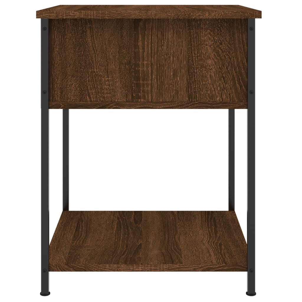Table de chevet chêne marron 44x45x58 cm bois d'ingénierie - XIOS