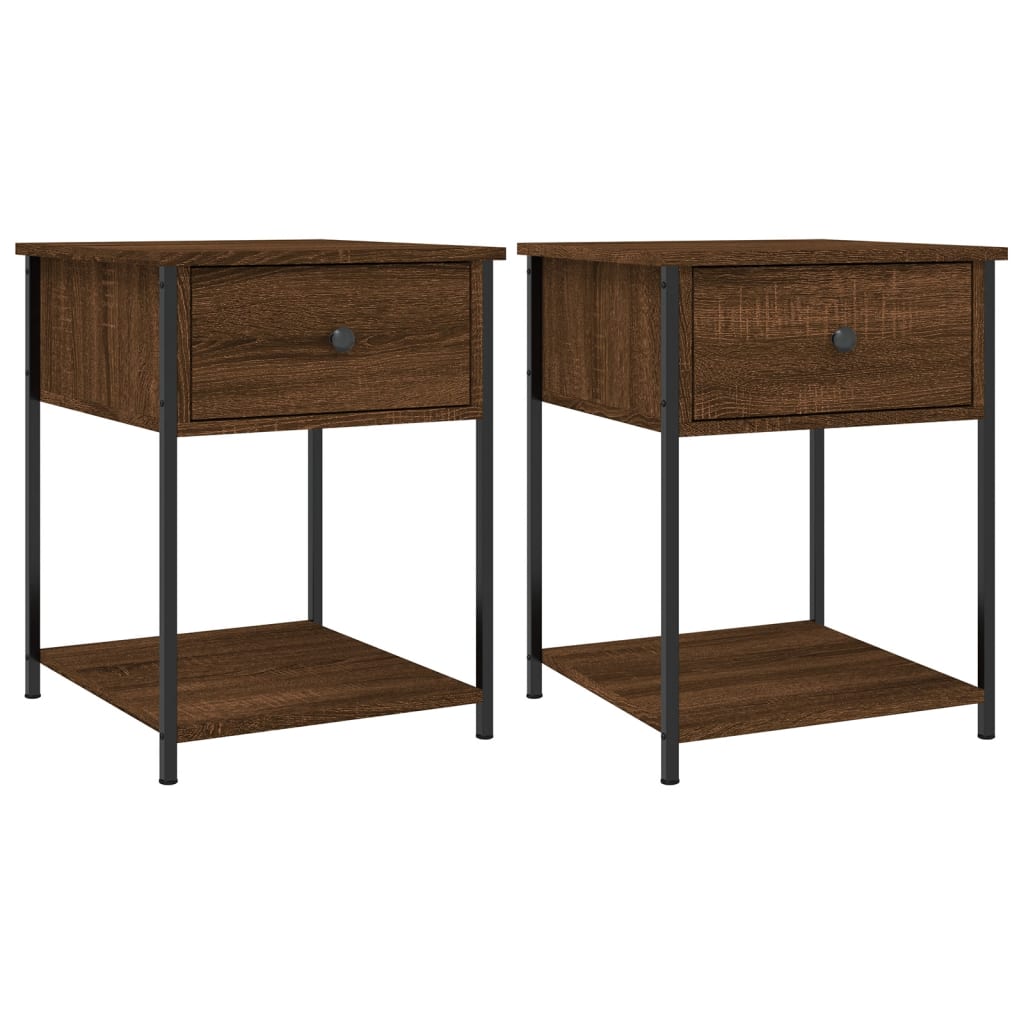 Tables de chevet 2 pcs chêne marron 44x45x58 cm bois ingénierie - XIOS