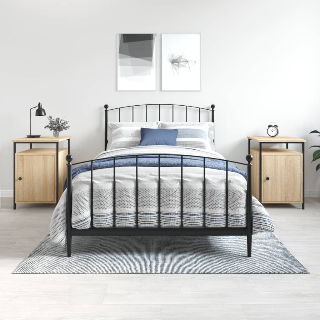 Tables de chevet 2pcs chêne sonoma 40x42x60cm bois d'ingénierie - XIOS