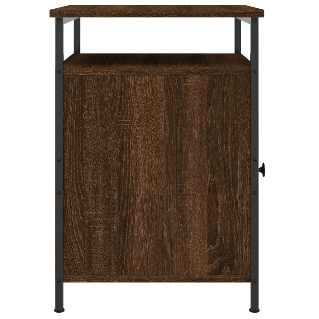 Table de chevet chêne marron 40x42x60 cm bois d'ingénierie - XIOS
