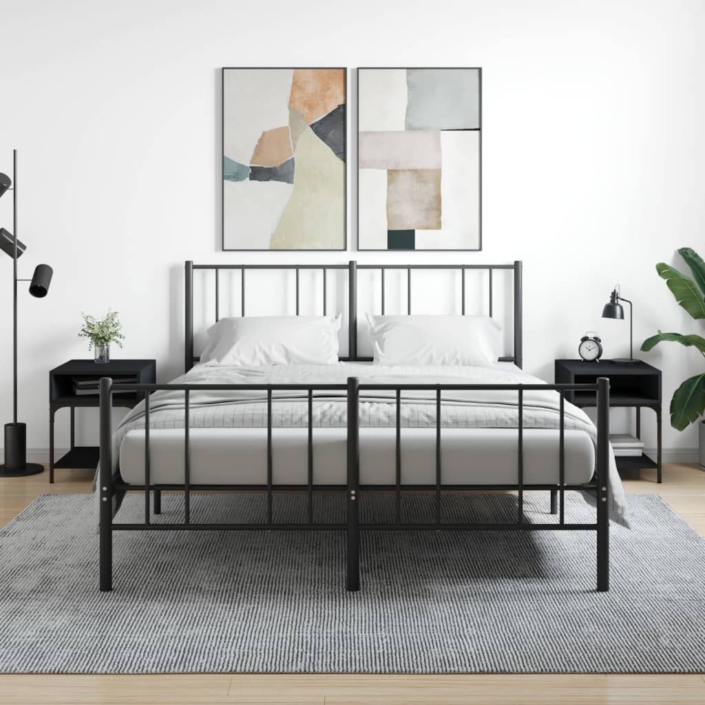 Tables de chevet 2 pcs noir 40x41x50 cm bois d’ingénierie - XIOS