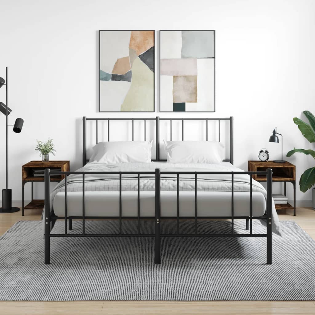 Tables de chevet 2 pcs chêne fumé 40x41x50 cm bois d’ingénierie - XIOS