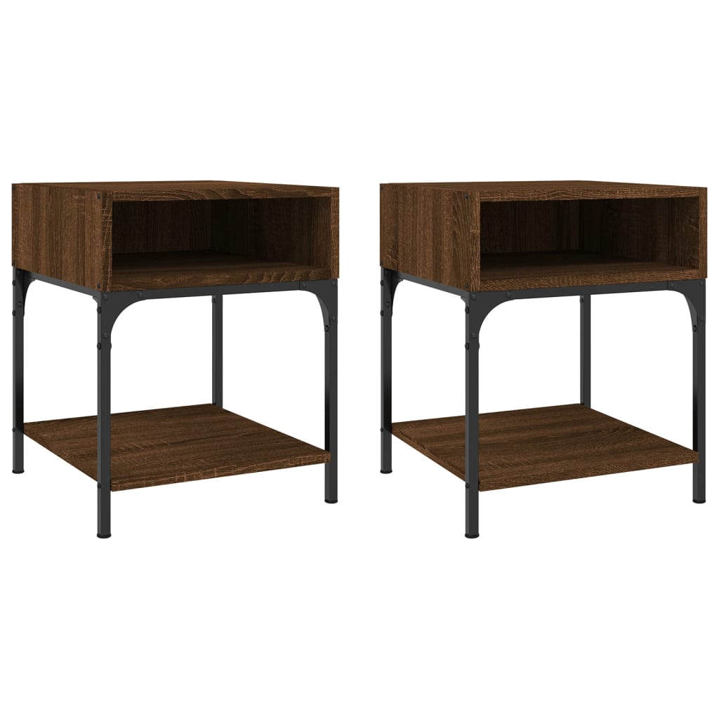 Tables de chevet 2 pcs chêne marron 40x41x50 cm bois ingénierie - XIOS