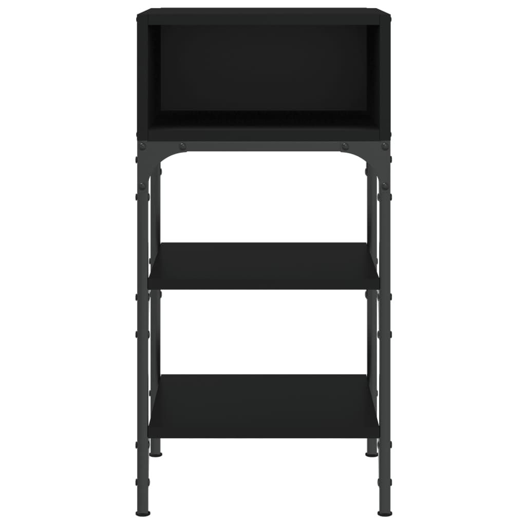 Tables de chevet 2 pcs noir 35x34,5x70 cm bois d'ingénierie - XIOS