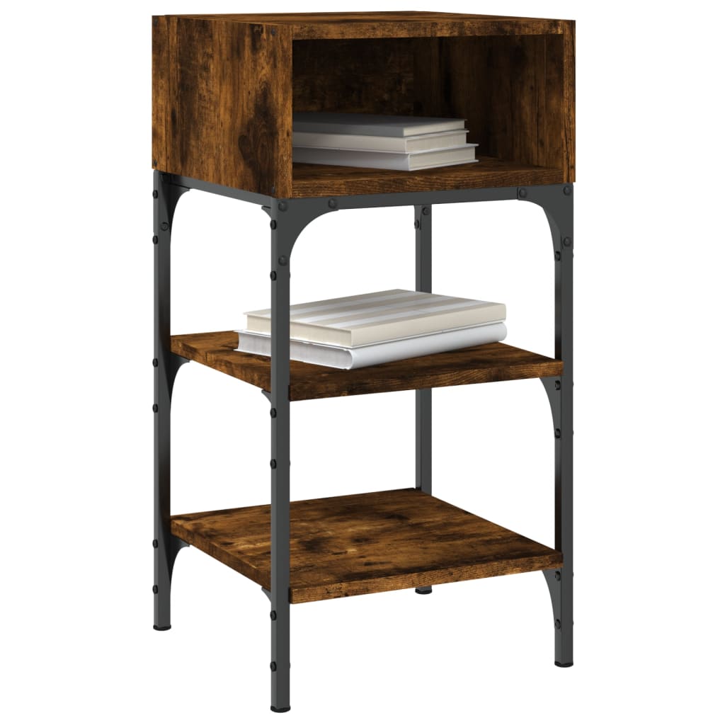 Tables de chevet 2pcs chêne fumé 35x34,5x70 c bois d’ingénierie - XIOS