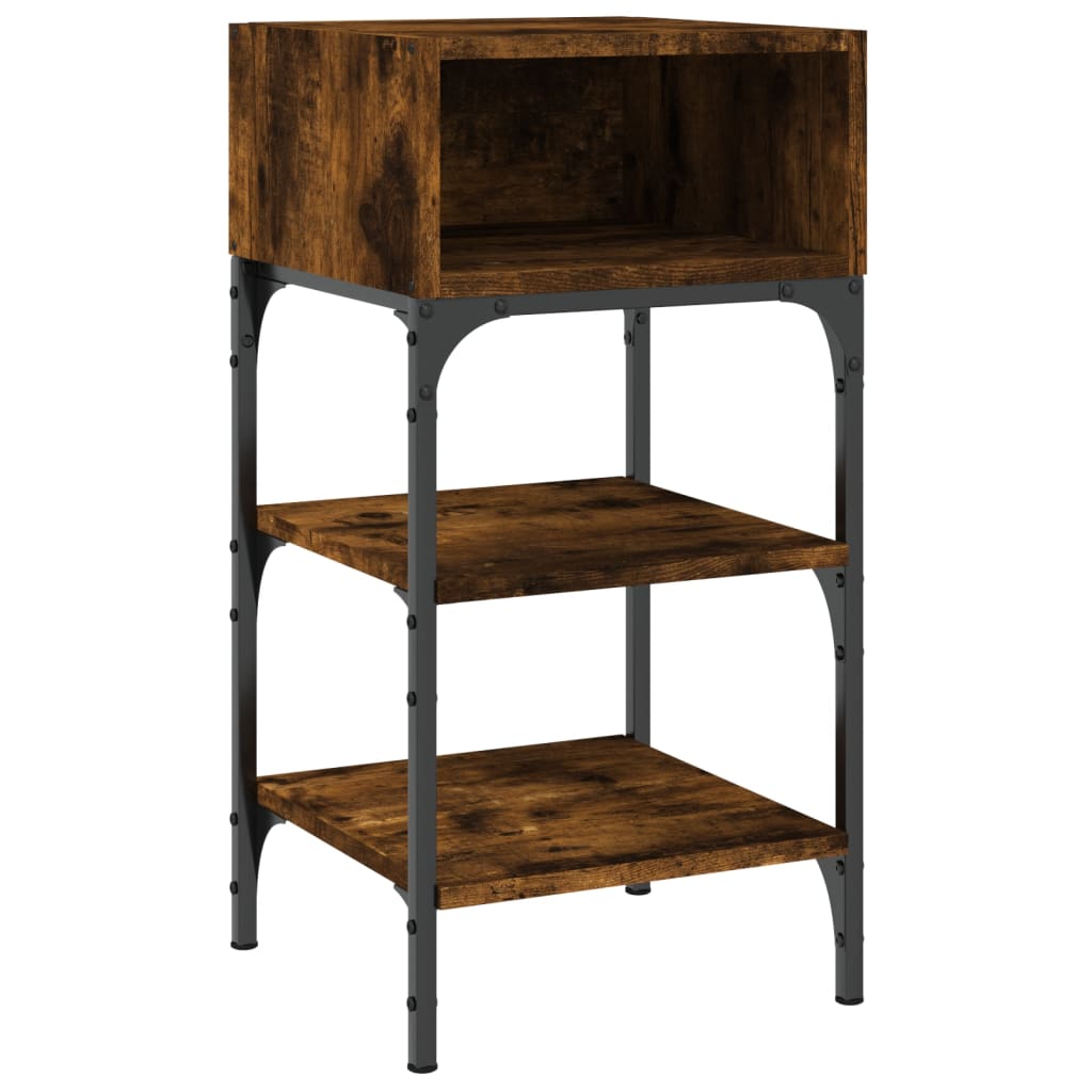 Tables de chevet 2pcs chêne fumé 35x34,5x70 c bois d’ingénierie - XIOS