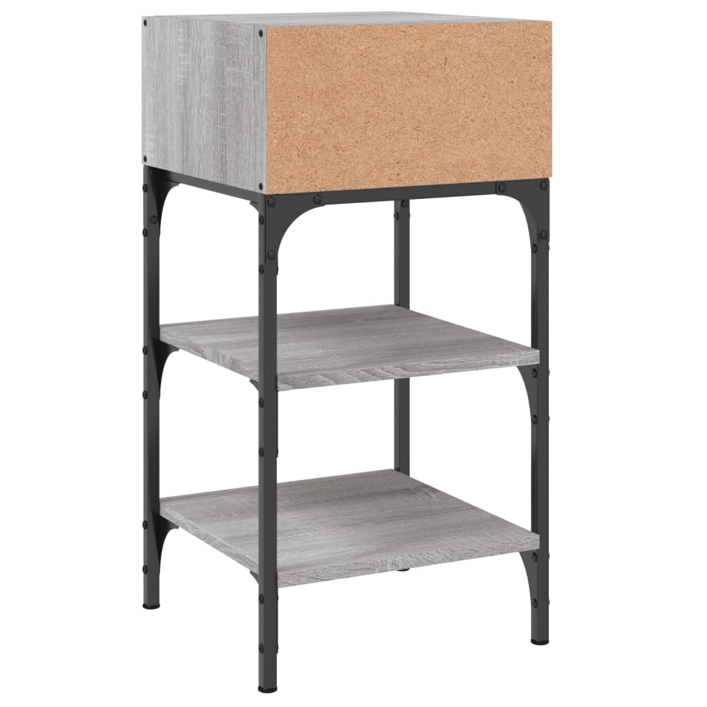Tables de chevet 2 pcs sonoma gris 35x34,5x70cm bois ingénierie - XIOS