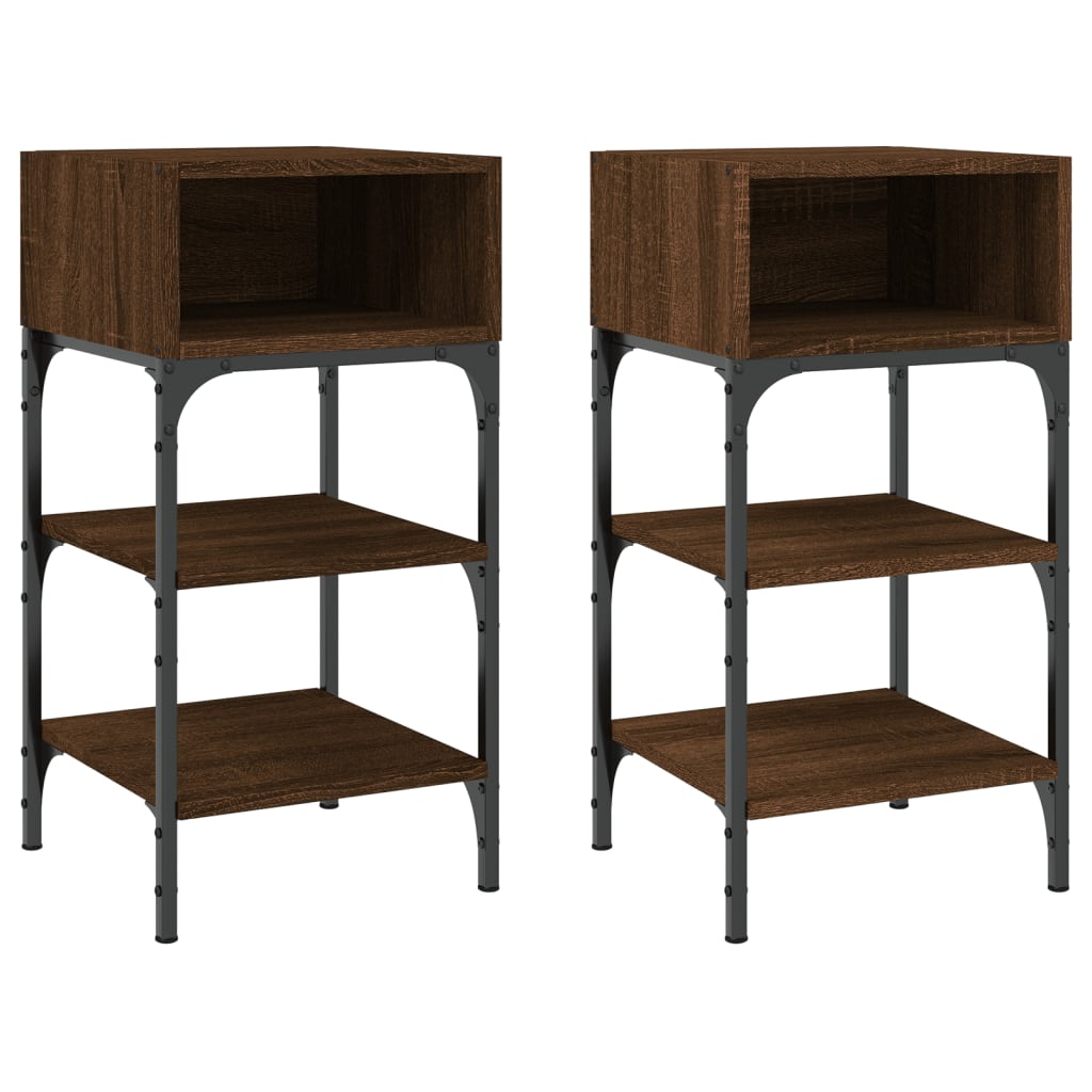 Tables de chevet 2 pcs chêne marron 35x34,5x70 cm - XIOS