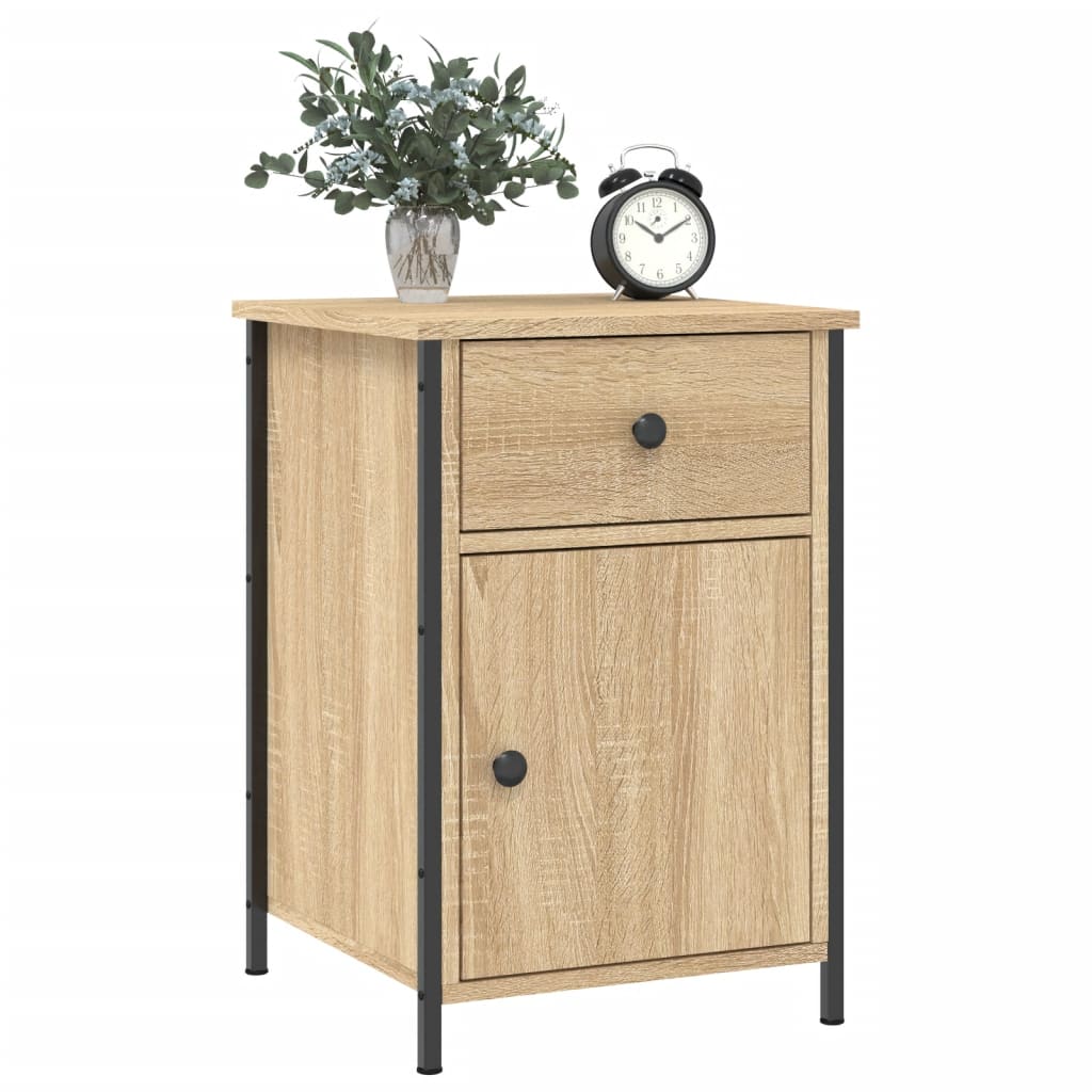Tables de chevet 2pcs chêne sonoma 40x42x60cm bois d'ingénierie - XIOS