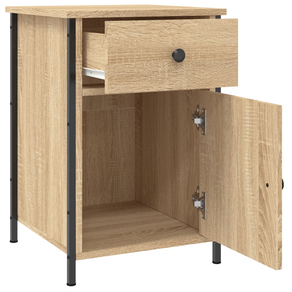 Tables de chevet 2pcs chêne sonoma 40x42x60cm bois d'ingénierie - XIOS