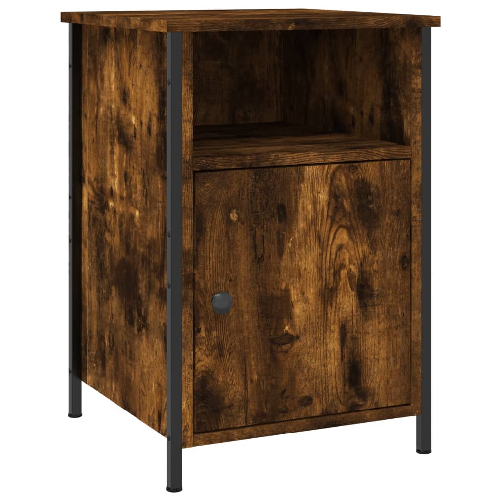 Table de chevet chêne fumé 40x42x60 cm bois d'ingénierie - XIOS