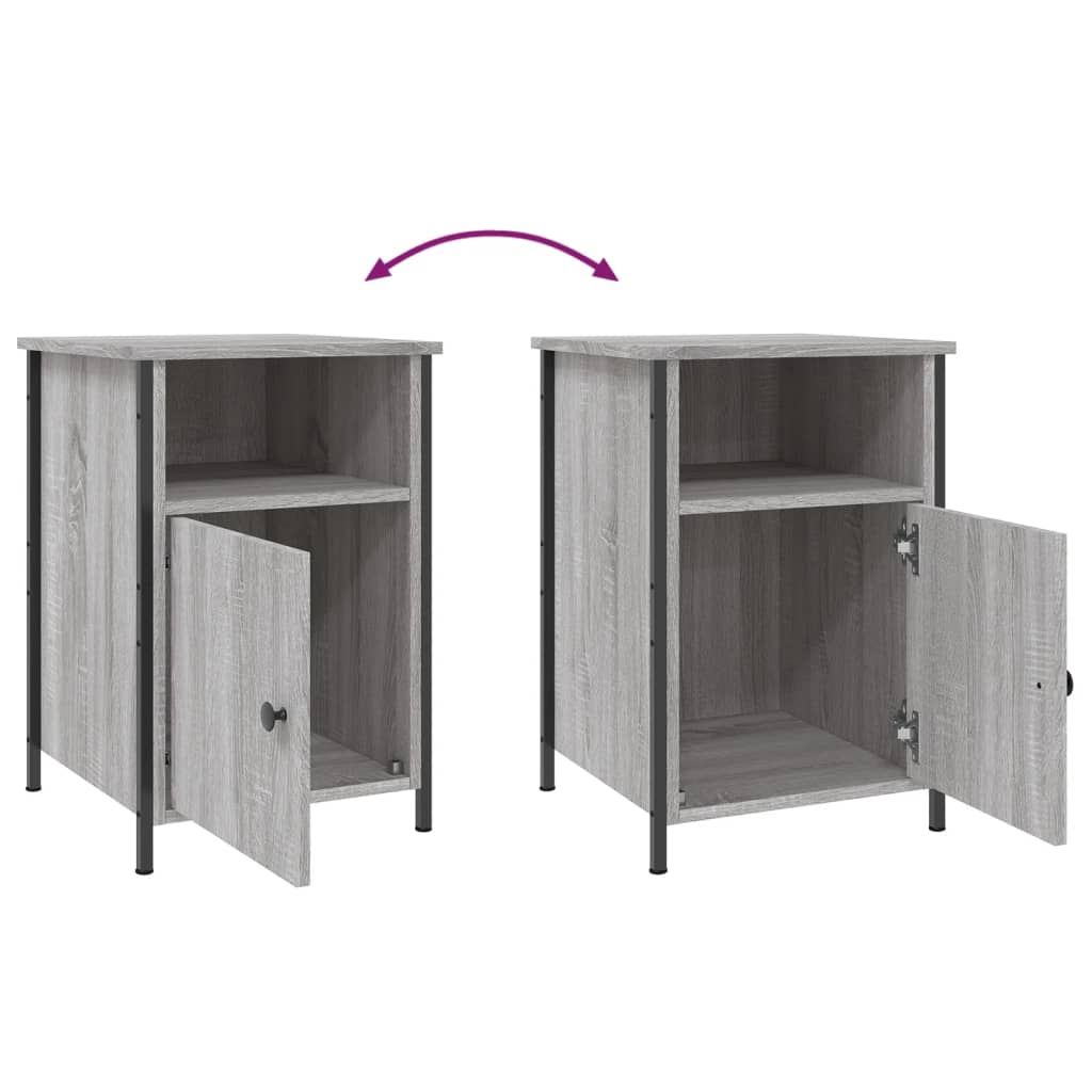 Tables de chevet 2 pcs sonoma gris 40x42x60cm bois d'ingénierie - XIOS