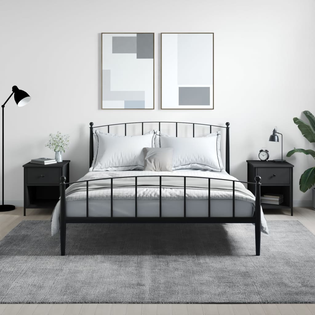 Tables de chevet 2 pcs noir 40x42x50 cm bois d’ingénierie - XIOS