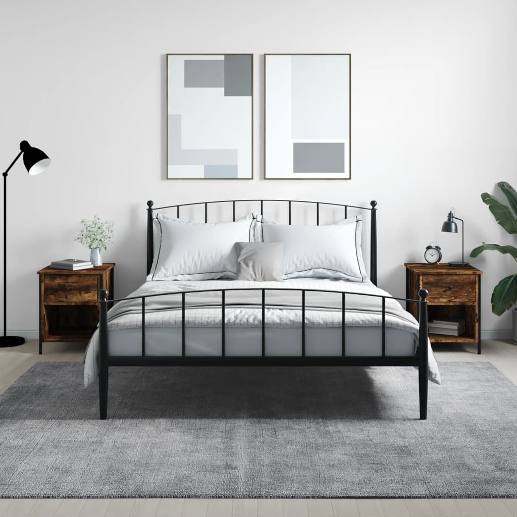 Tables de chevet 2 pcs chêne fumé 40x42x50 cm bois ingénierie - XIOS