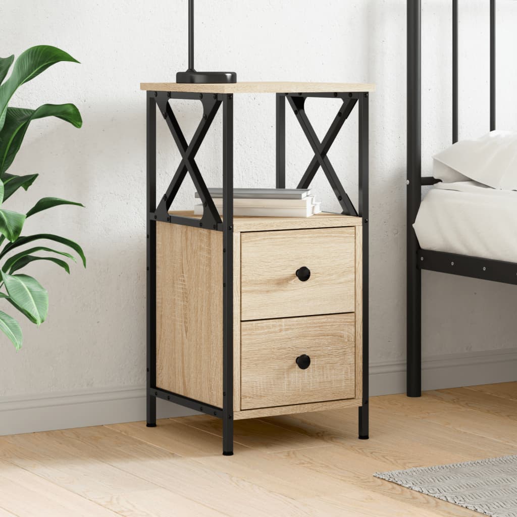 Table de chevet chêne sonoma 34x35,5x70 cm bois d'ingénierie - XIOS