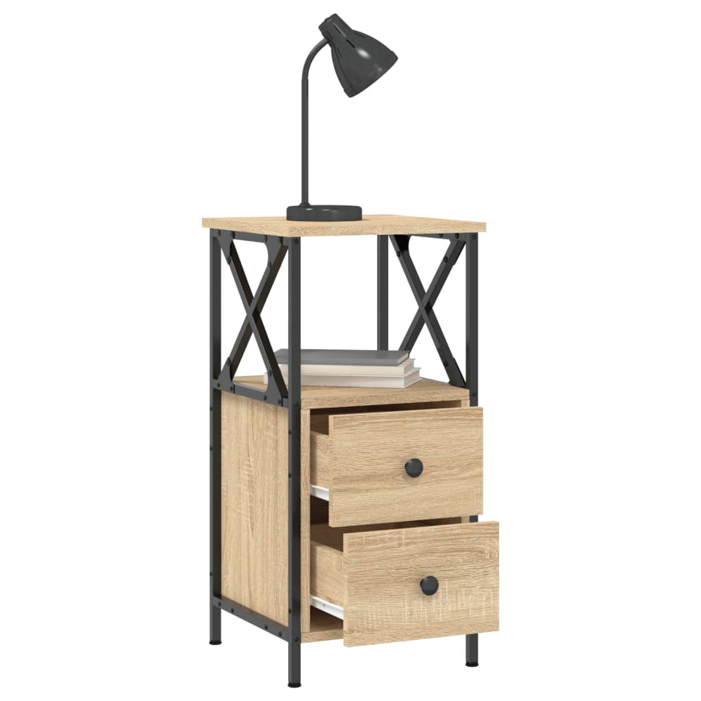 Tables de chevet 2pcs chêne sonoma 34x35,5x70cm bois ingénierie - XIOS