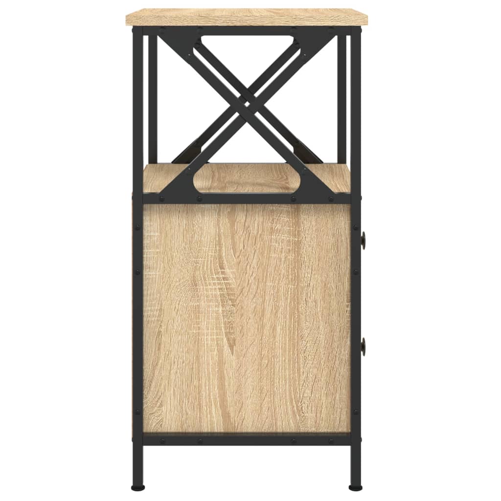 Tables de chevet 2pcs chêne sonoma 34x35,5x70cm bois ingénierie - XIOS
